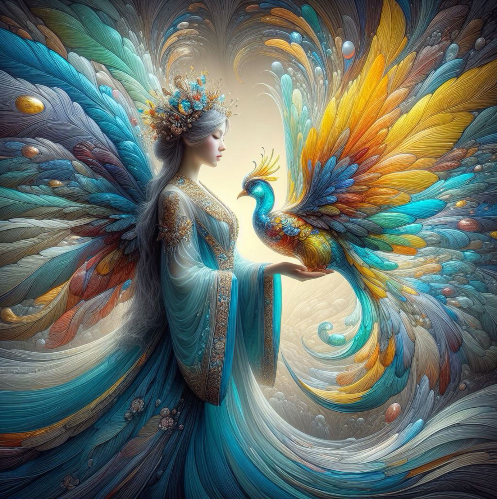 Fairy and paradise bird