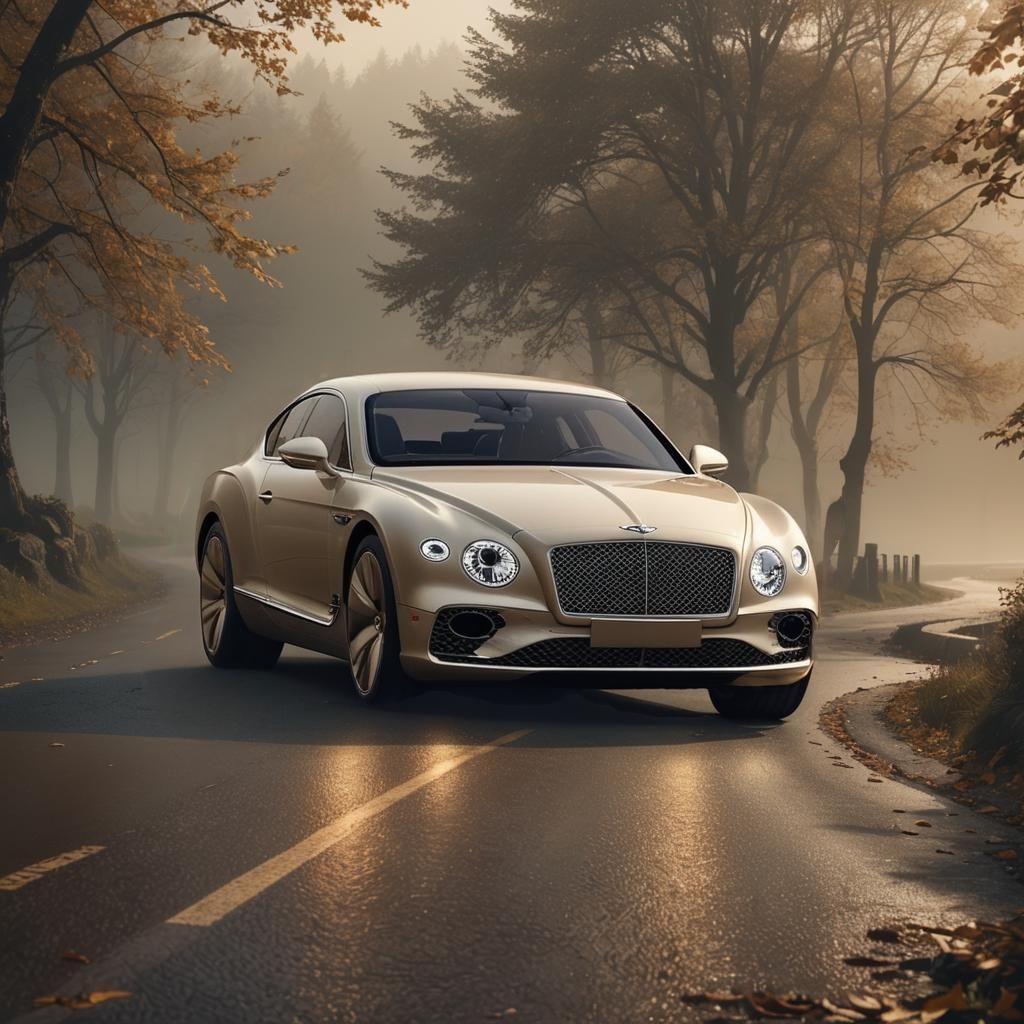 Luxurious Bentley Car in Detailed Matte Painting