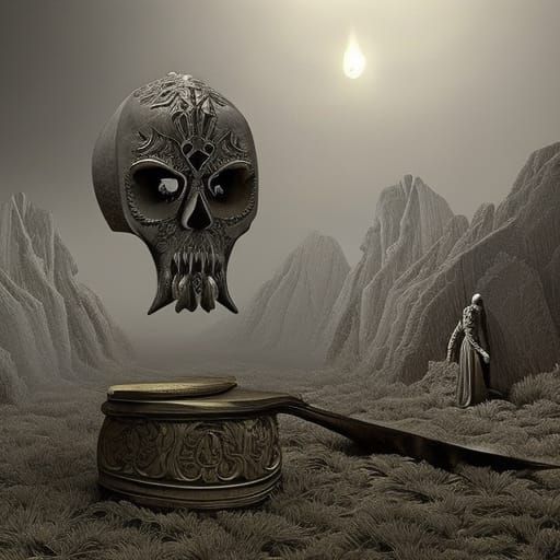 Floating skull