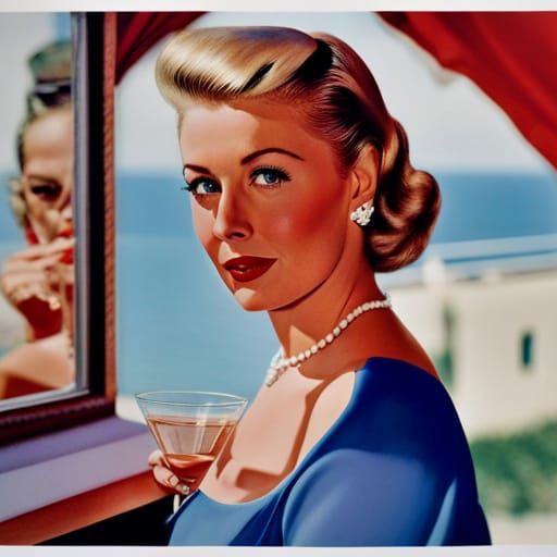 1950s housewife at the window - AI Generated Artwork - NightCafe Creator