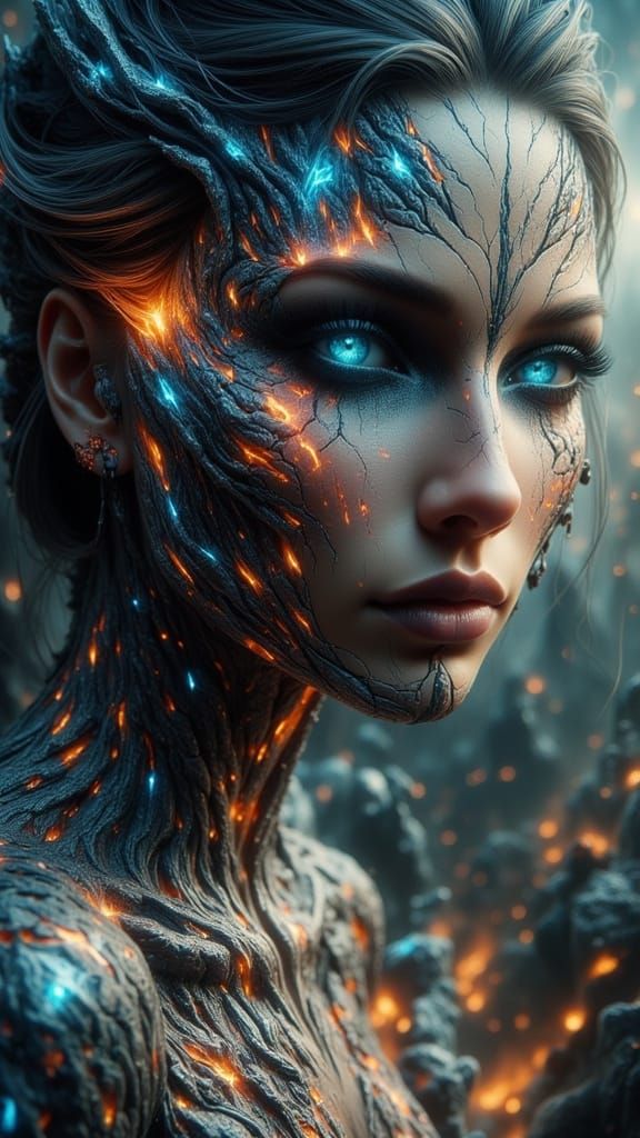 Abstract Reality Hellscape in Ominous Style