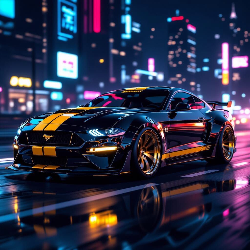 Futuristic Muscle Car