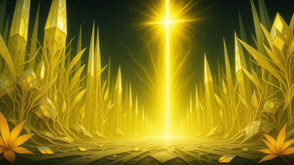 <lora:Inverse V4:1.0> crystal wall fortress Yellow