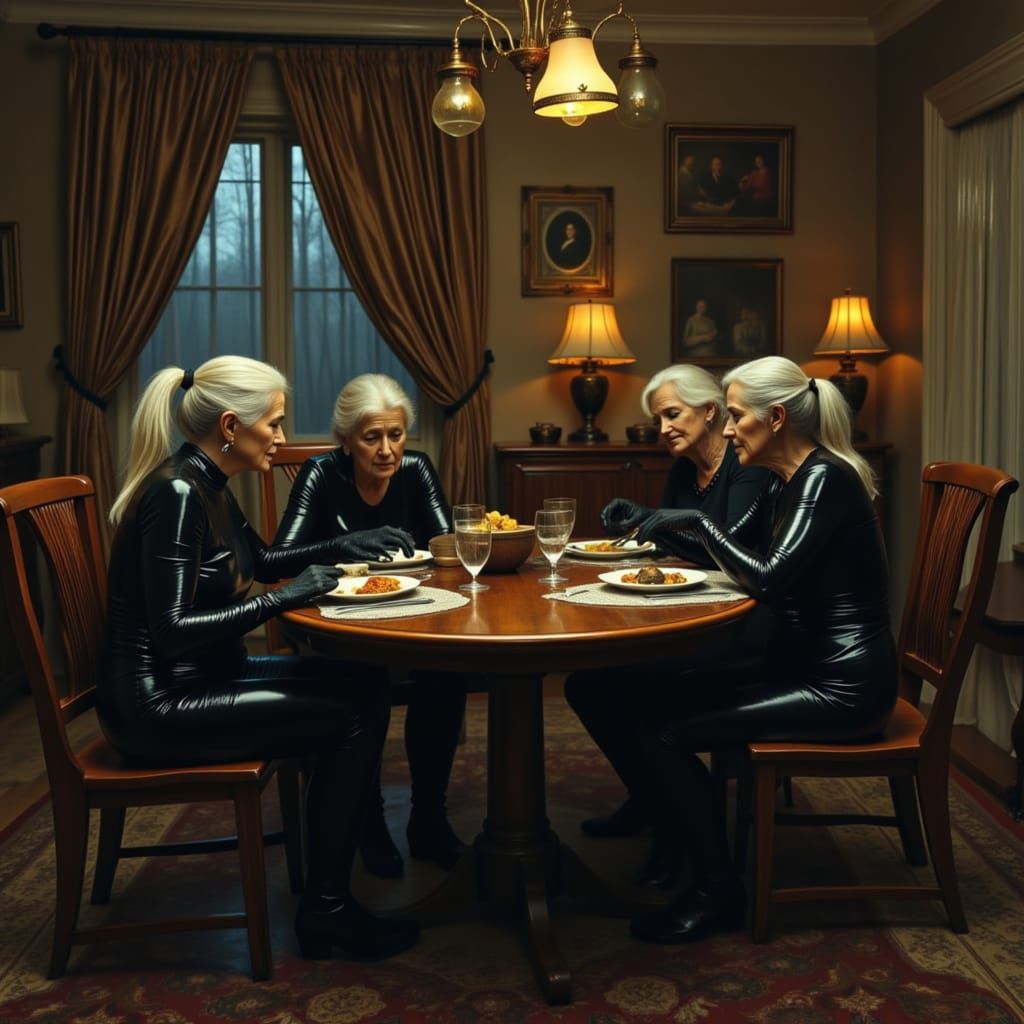 A quiet dinner with friends.