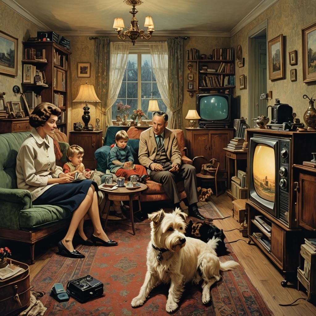 just sitting and watching TV for hours and hours and hours and hours with the family  by @lizardly 