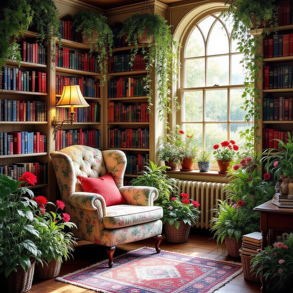 Cosy reading nook
