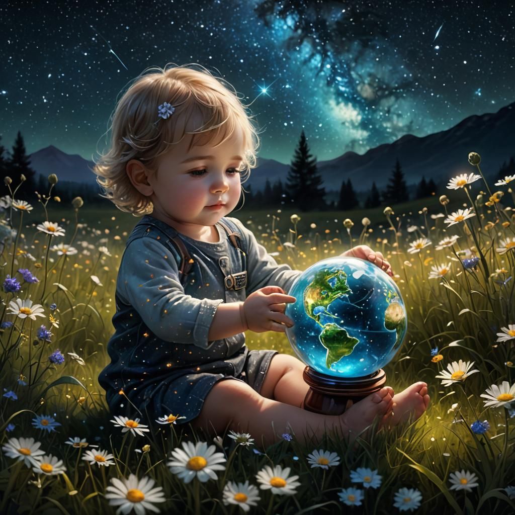 Our beautiful little planet Earth in an infinite Universe  by @Wolf