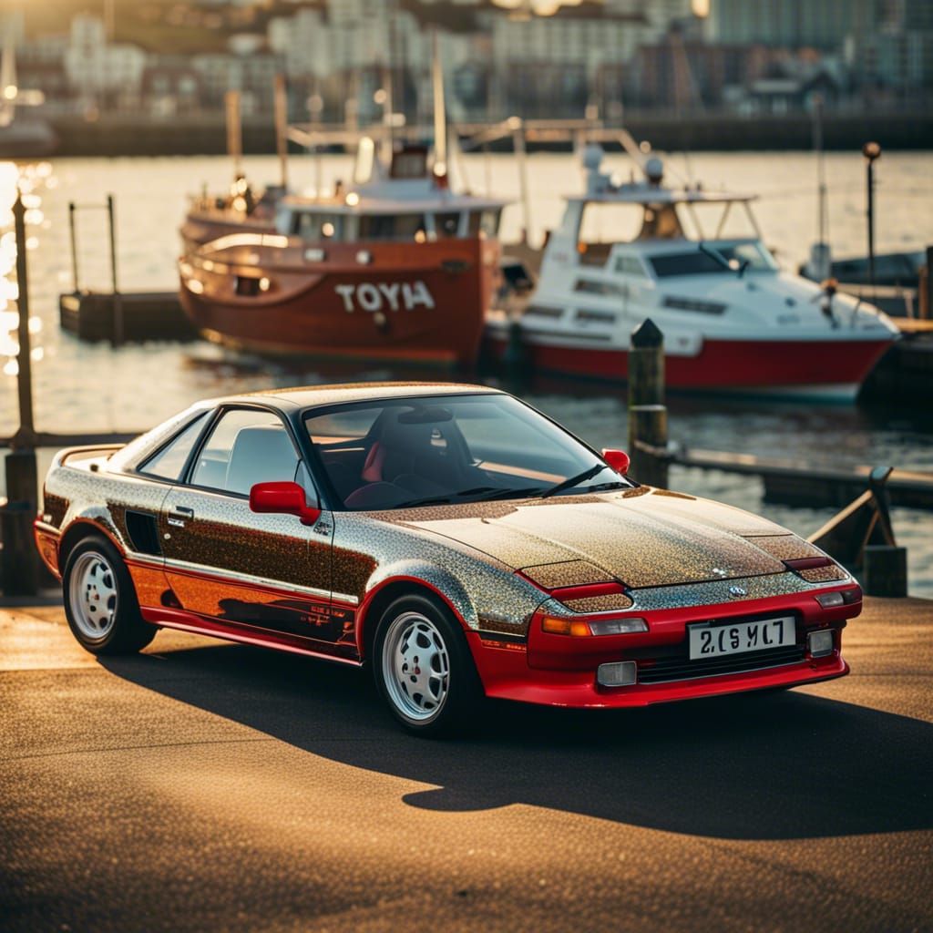 Intricately detailed Toyota MR2 AW11, harlequin paint stunni...