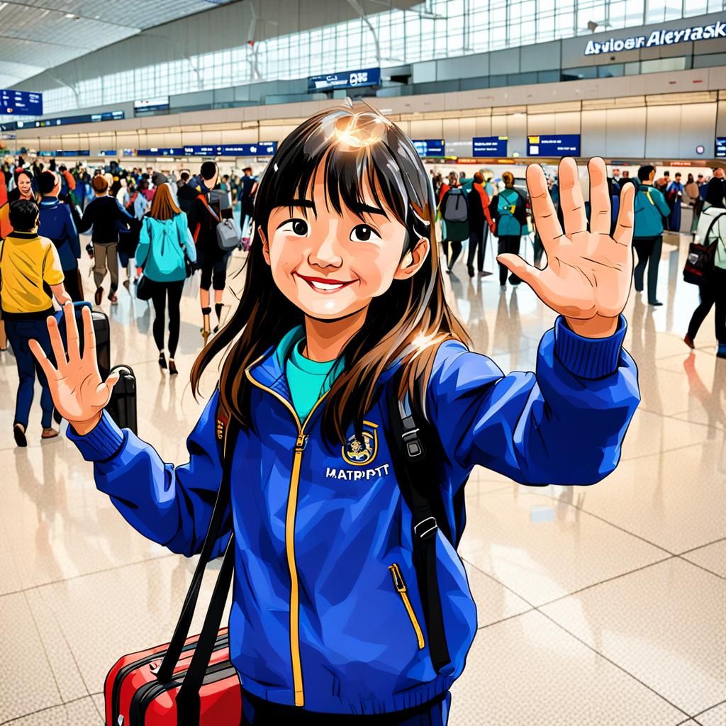 Waving Goodbye at the Airport  by @razorbladez2112