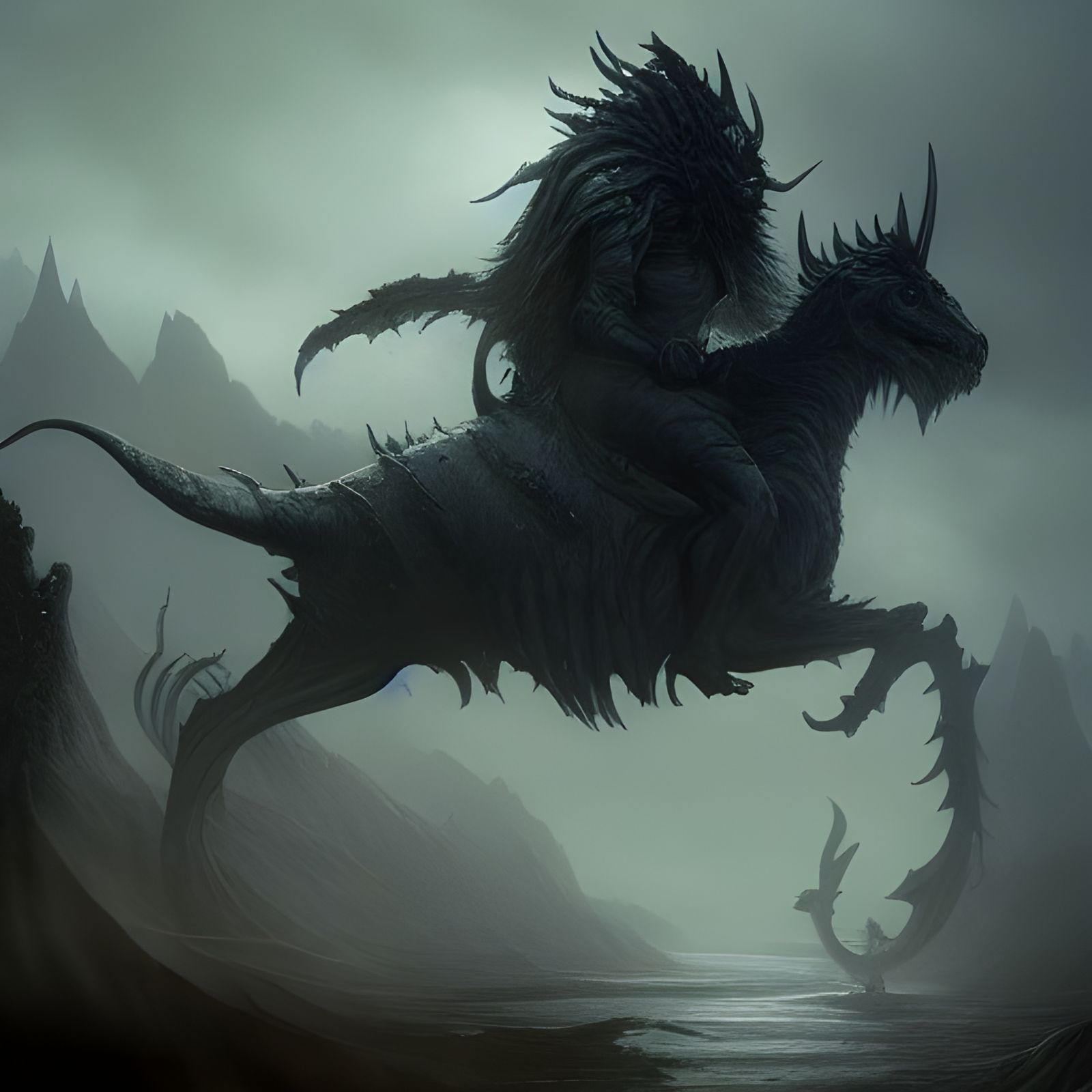 The Witch King riding the fellbeast - AI Generated Artwork - NightCafe ...