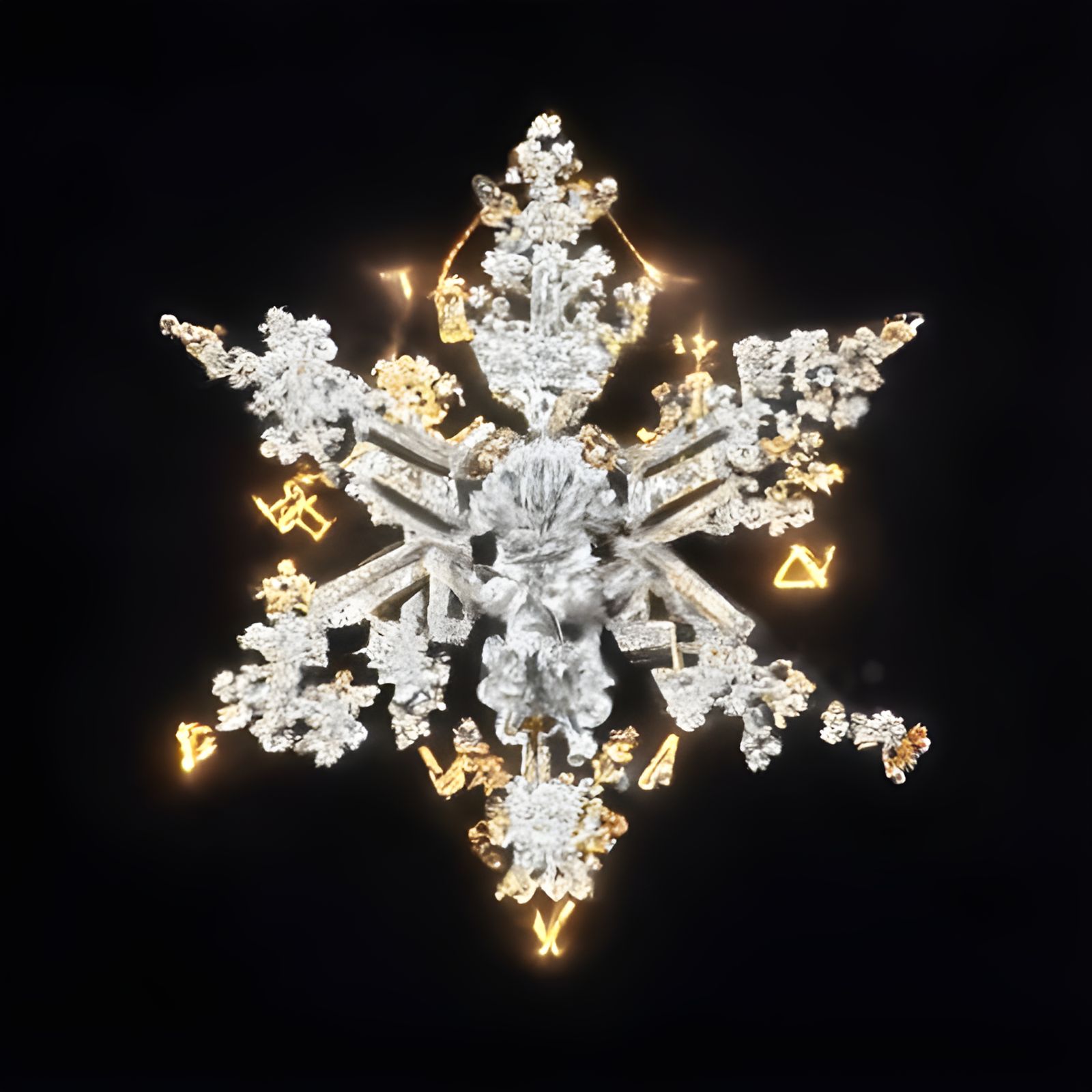 A Snowflake Made of Gold