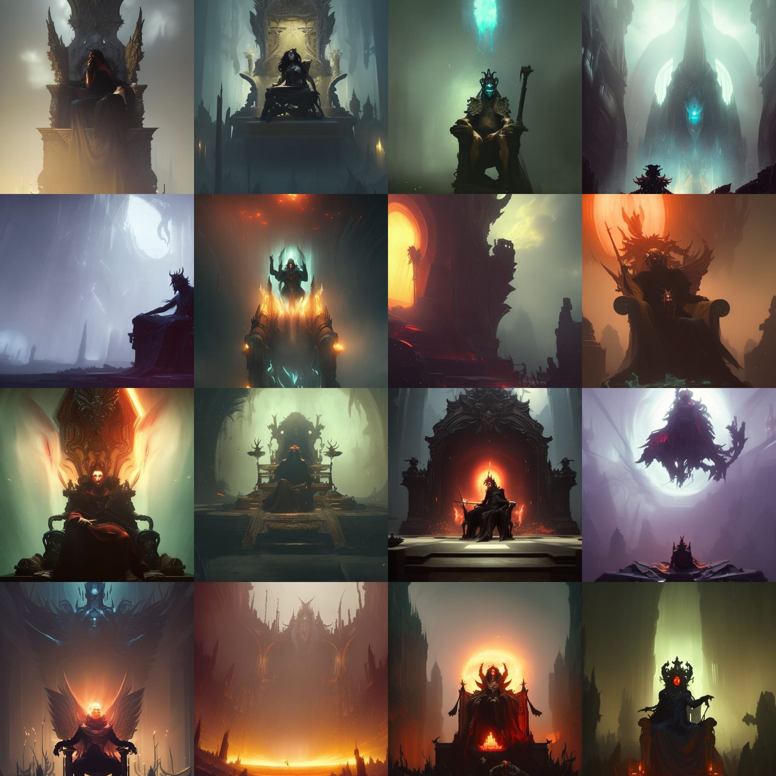 Hades siting on his thrown