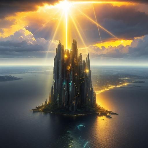futuristic landscape hyperdetailed matte background photorea...