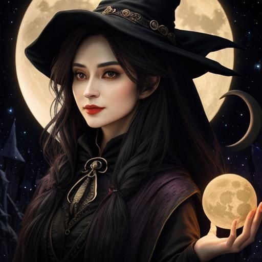 Mystical Night: Wizard, Vampire, and Black Cat