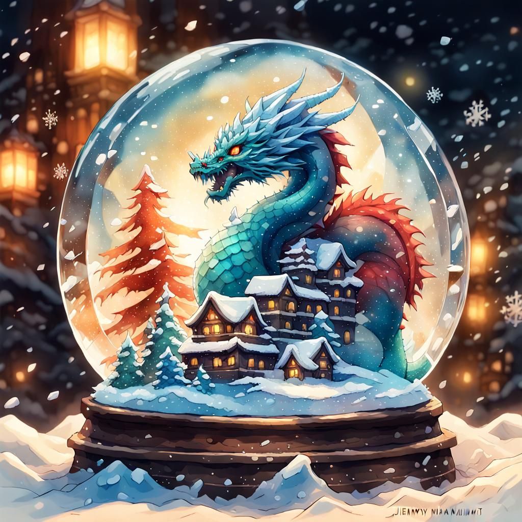 Crystal Snow Globe, Dragon