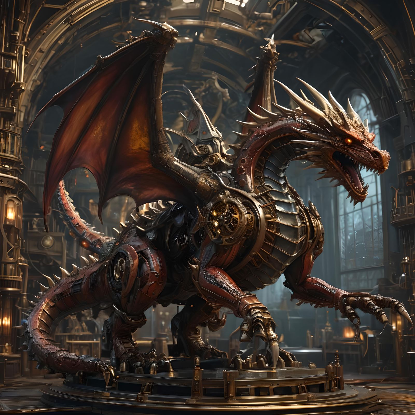 Mechanical dragon  by @Patio Set