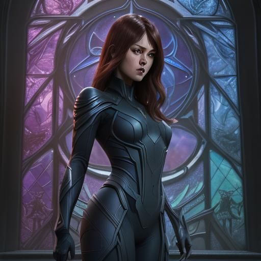 Beautiful stained glass of agents of shield inhumans detaile...
