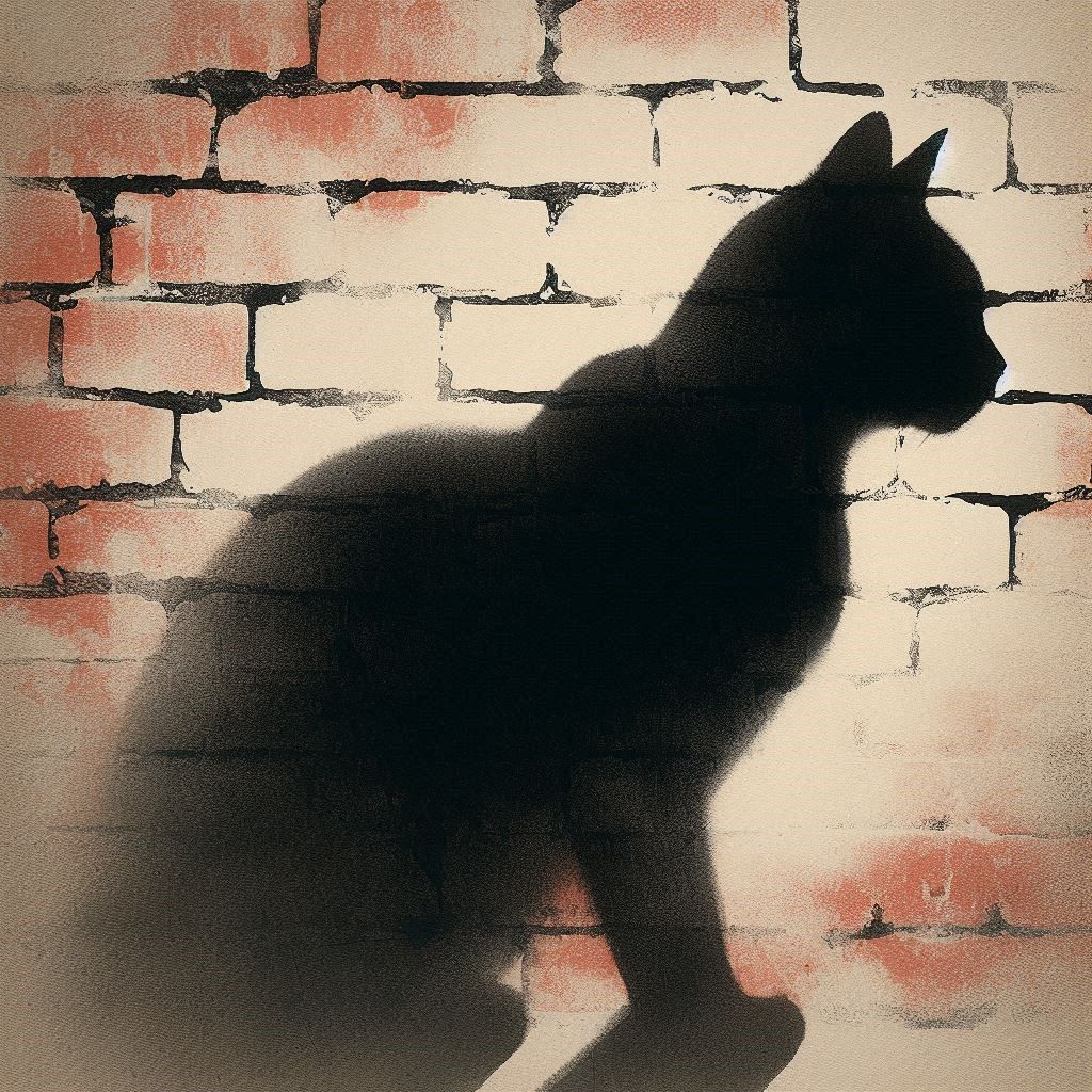 Cat and bricks
