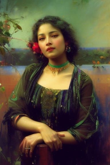 Pino Daeni's Mona Lisa  by @Oboe Extra-Ordinaire