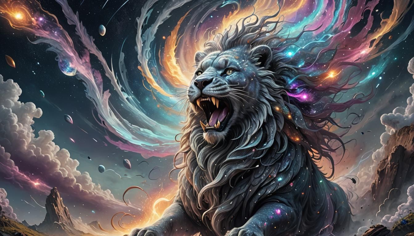 Cosmic lion - AI Generated Artwork - NightCafe Creator