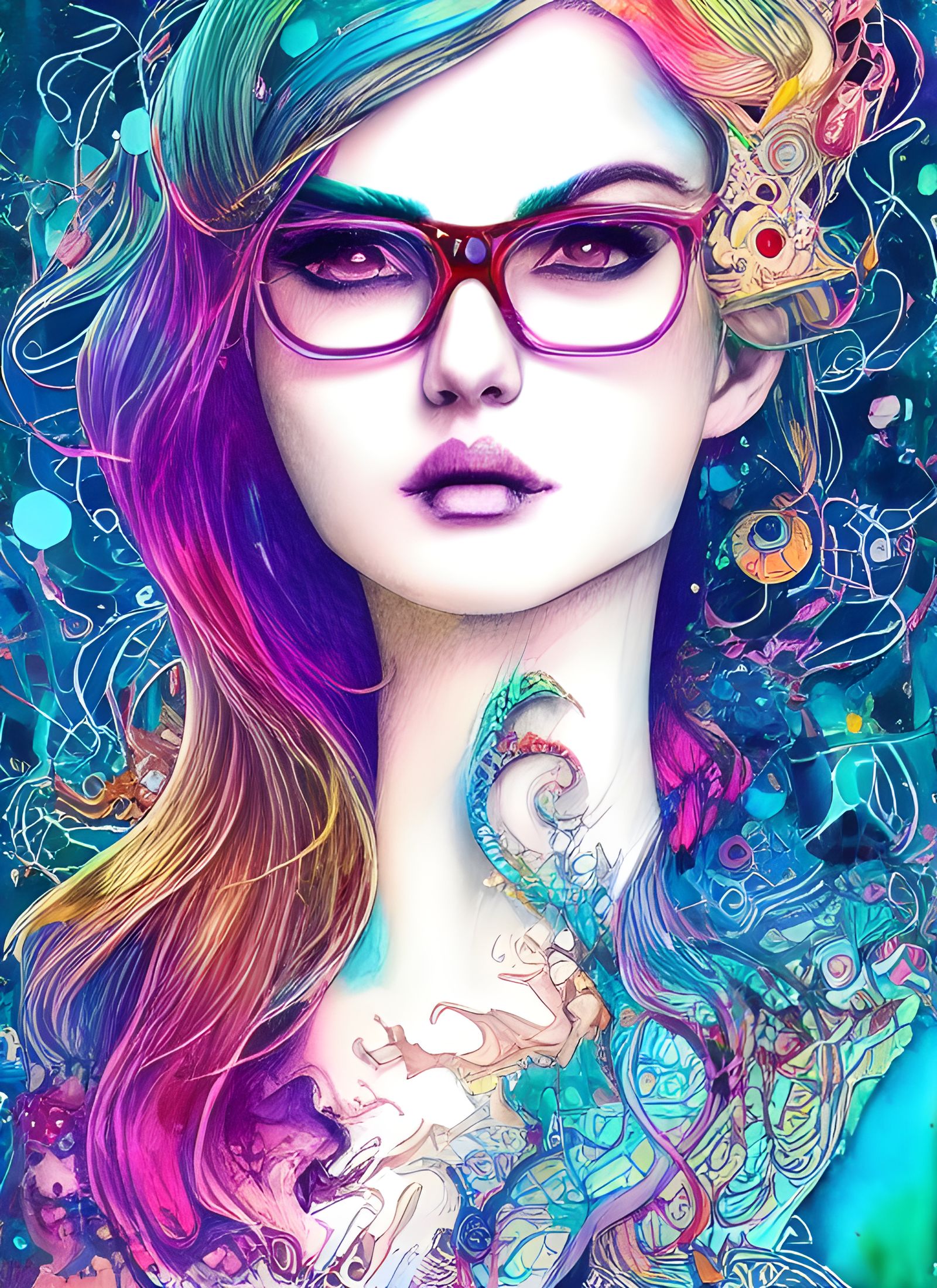 another-colorful-drawing-of-a-pretty-lady-ai-generated-artwork