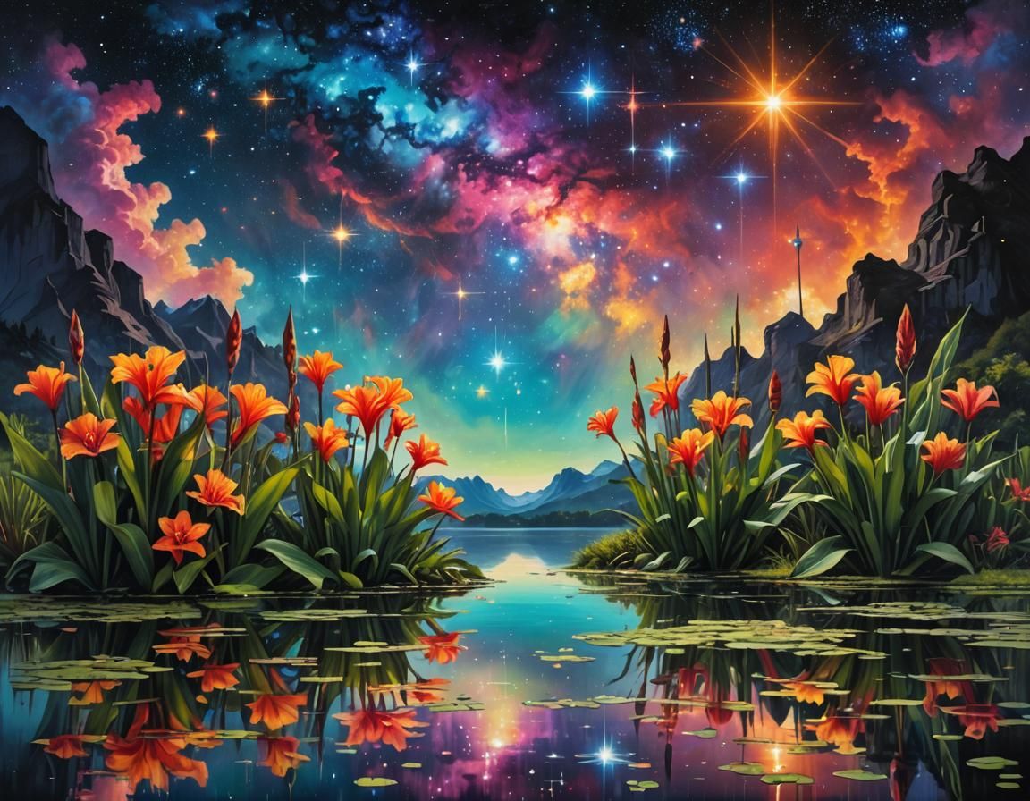 Celestial Lakeview  by @nafri