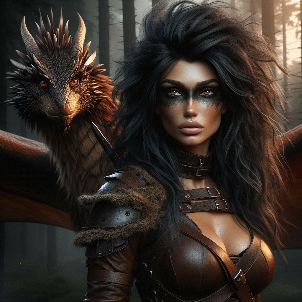 Dragon and Warrior Woman