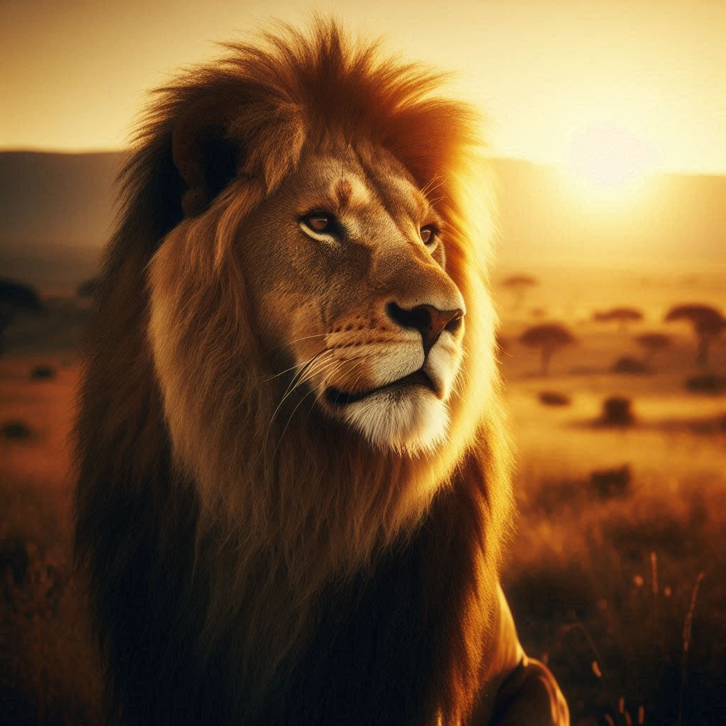 Majestic lion