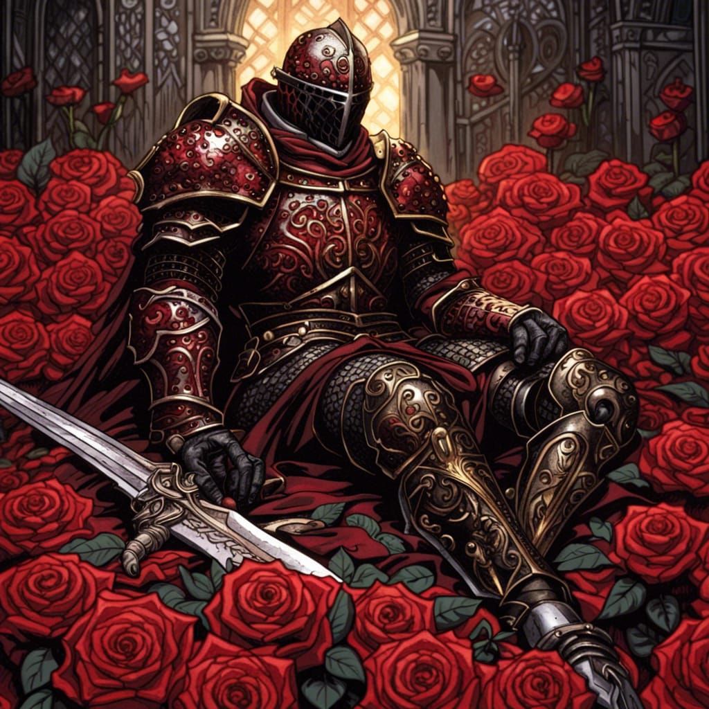 Lay me down on a bed of roses AI Generated Artwork NightCafe Creator