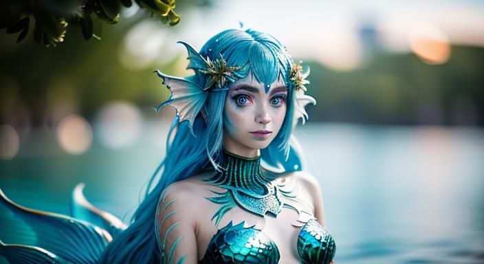 Biopunk Mermaid, Goddess , 

👁️ ,

Professional photography...