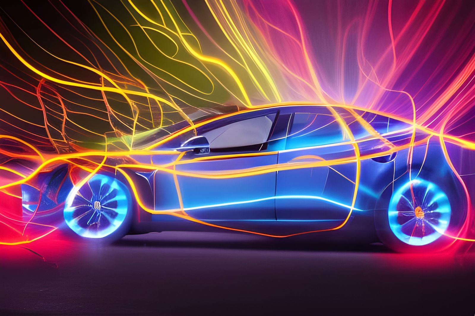 “Electric” Car - AI Generated Artwork - NightCafe Creator