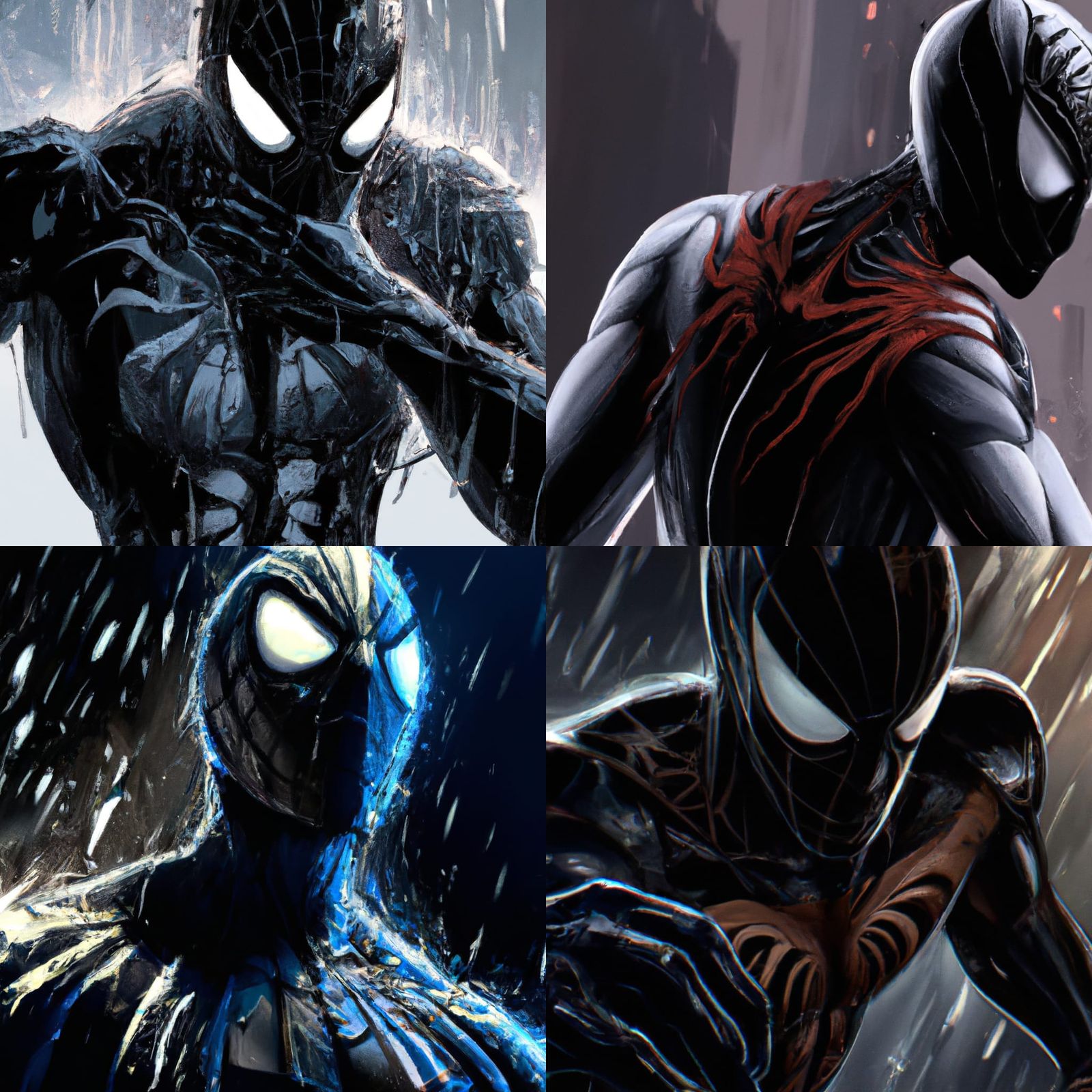 Spider-man in black