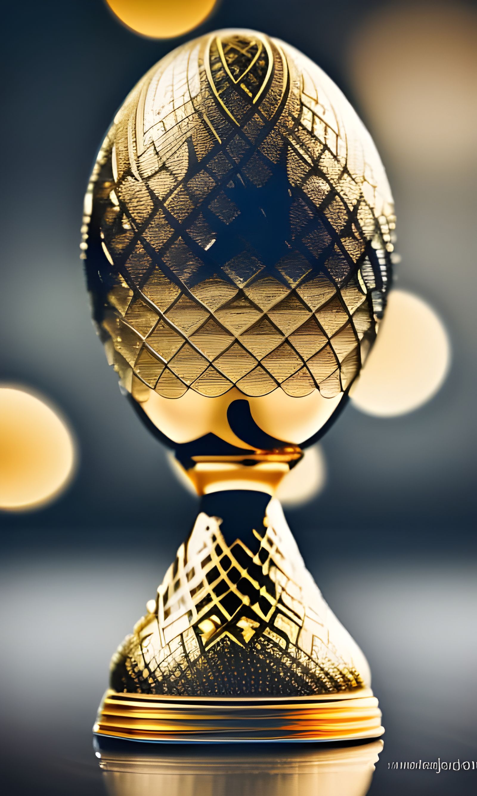 "Fabergé Style Russian Imperial Platinum, Gold & Diamond Ado...