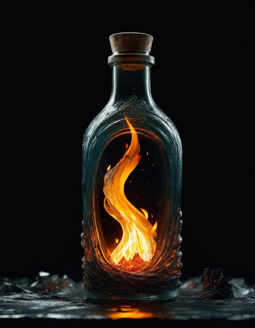 Bottled Flame AI Generated Artwork NightCafe Creator