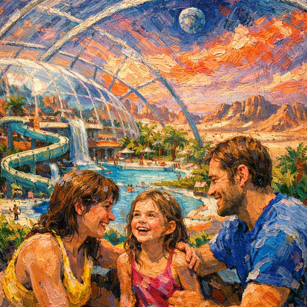 Fantasy Family Getaway on Mars  by @The Nights Sky