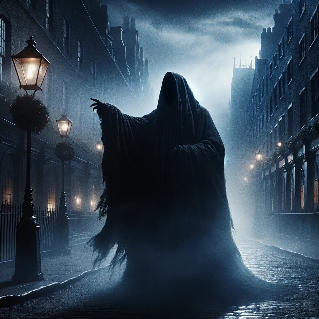 A christmas carol the ghost of christmas yet to come ai generated