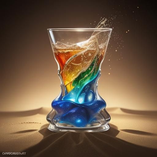 Old fashioned glass timer - AI Generated Artwork - NightCafe Creator