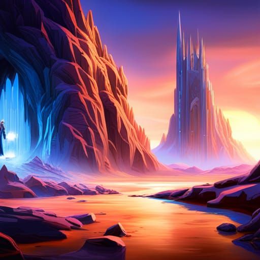 Gandalf and Sauron travel through ice age frozen caverns, br...