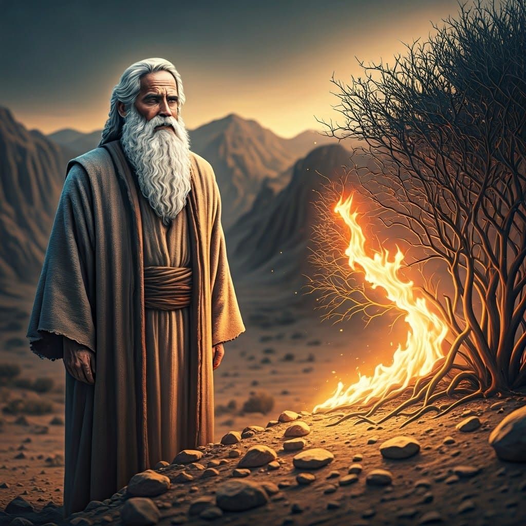 Moses Before the Unconsumed Burning Bush