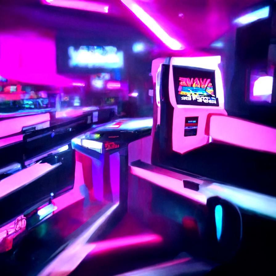 visiting the arcade in the 80s - AI Generated Artwork - NightCafe Creator