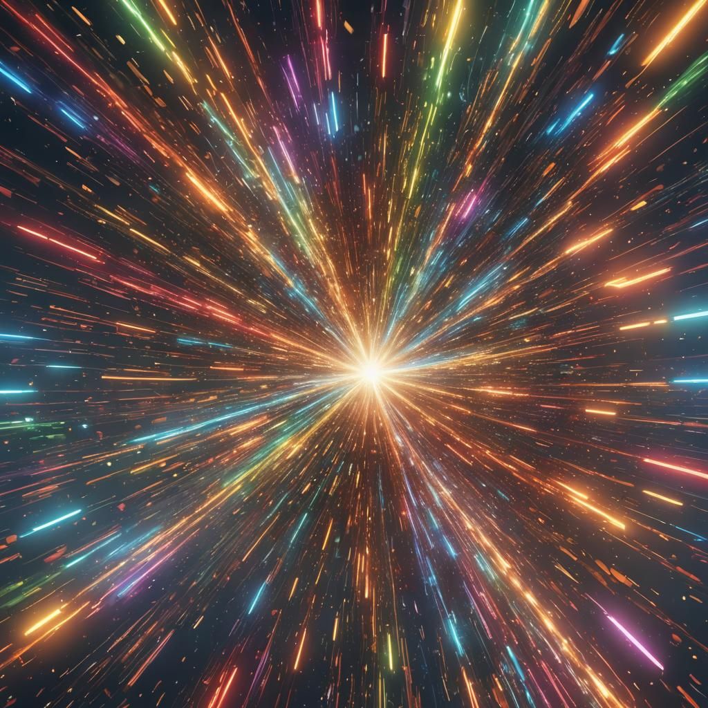 bright light blinding fast speed images zooming past the lig...
