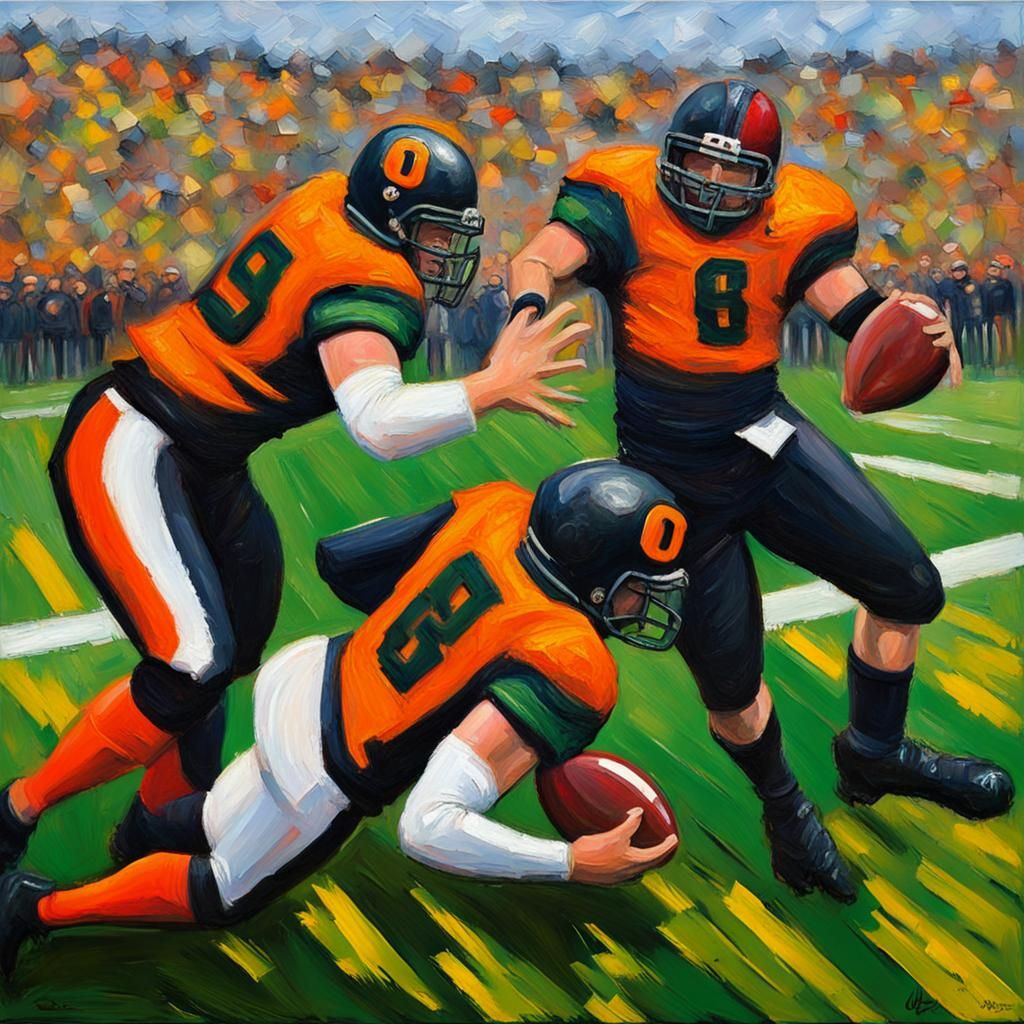 Oregon vs Oregon State Civil War football AI Generated Artwork