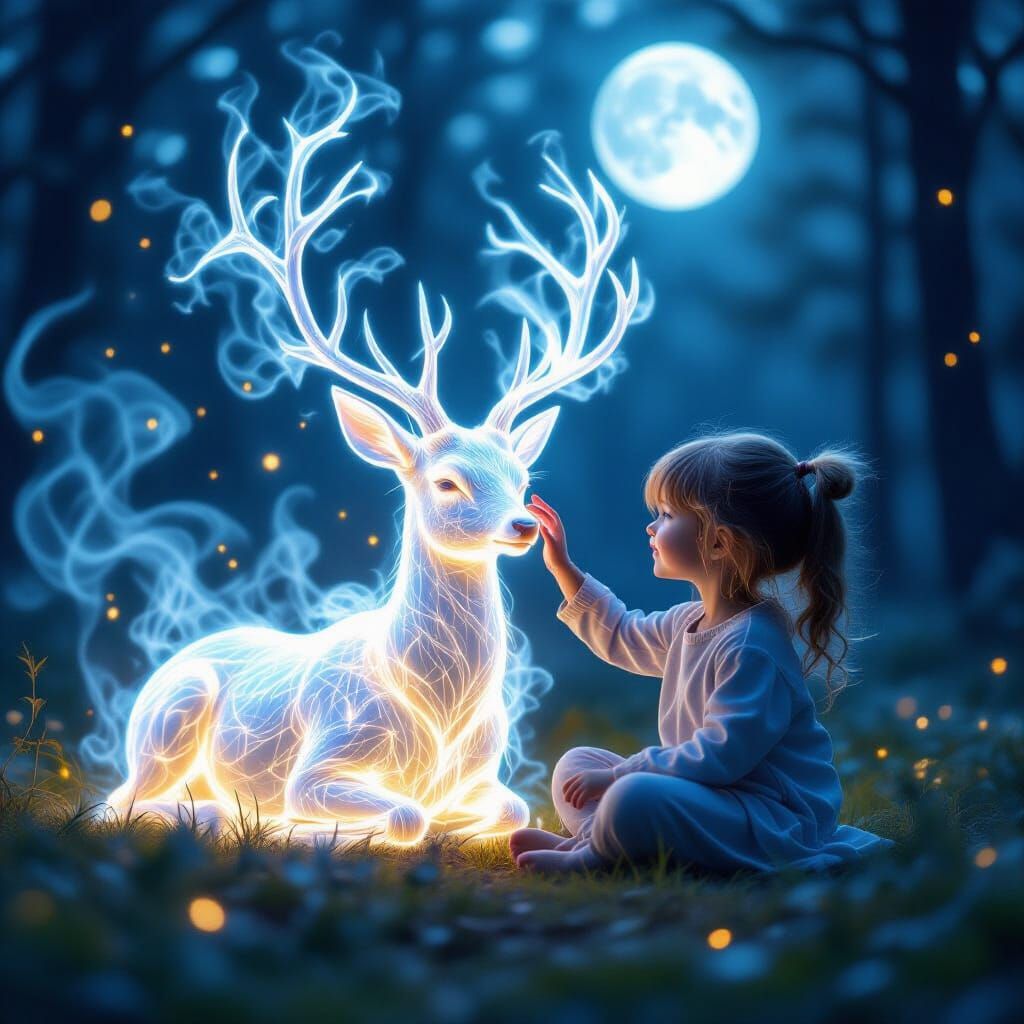 The Mystical Deer  by @Naripan
