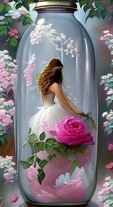 Rose In A Jar  by @TabbyCatXIII