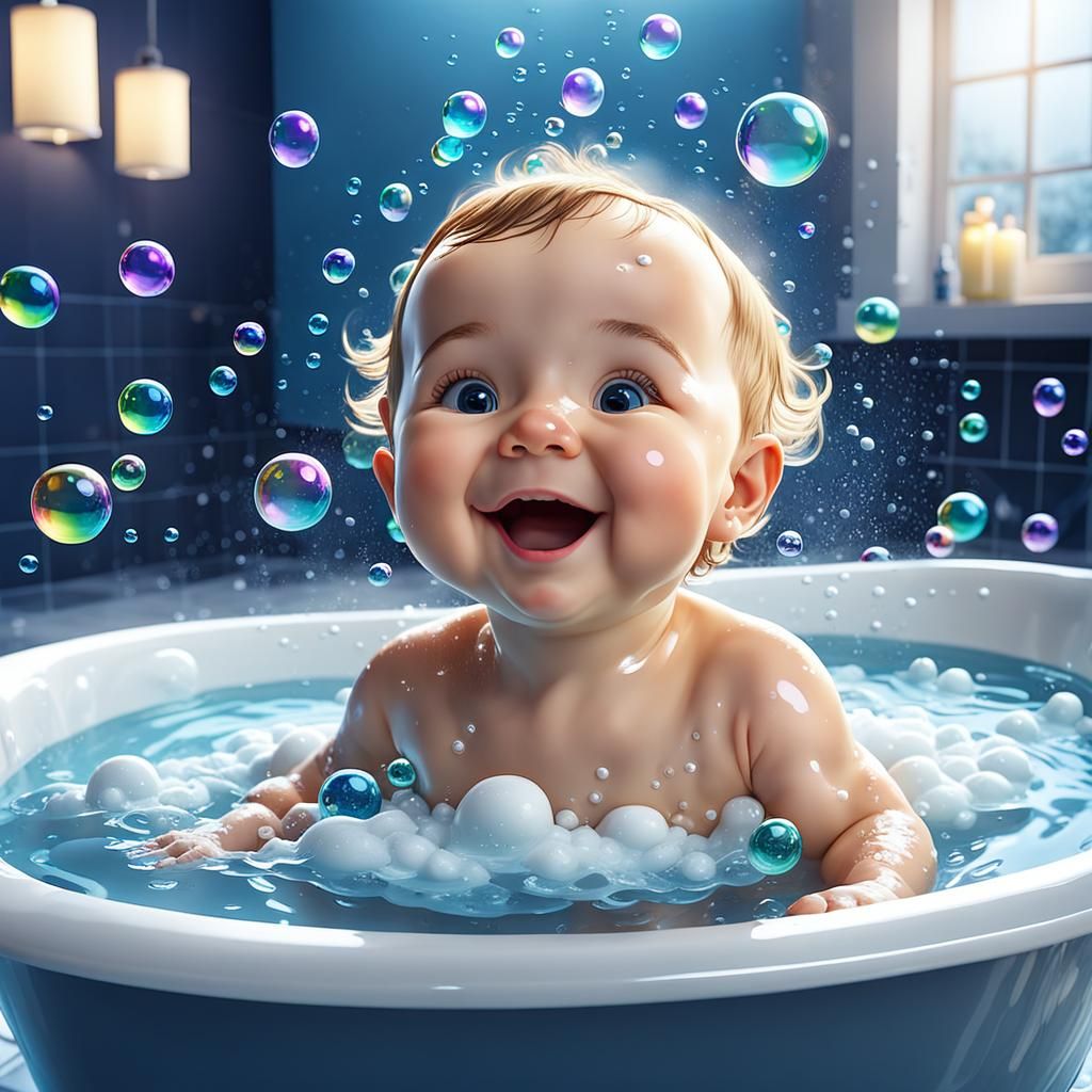 Happiness in the Bathroom  by @Yulia 