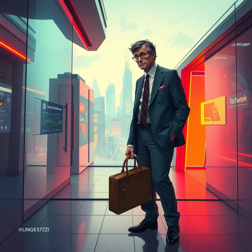 Fantozzi at Italian Techweek: Retro-Futuristic Digital Illus...