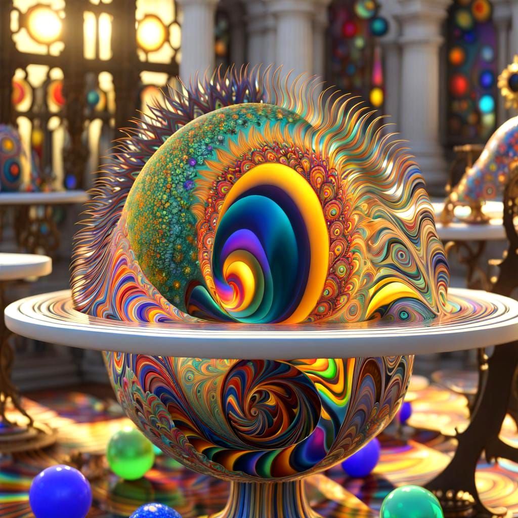 Mounted multi-piece Glass Sculpture