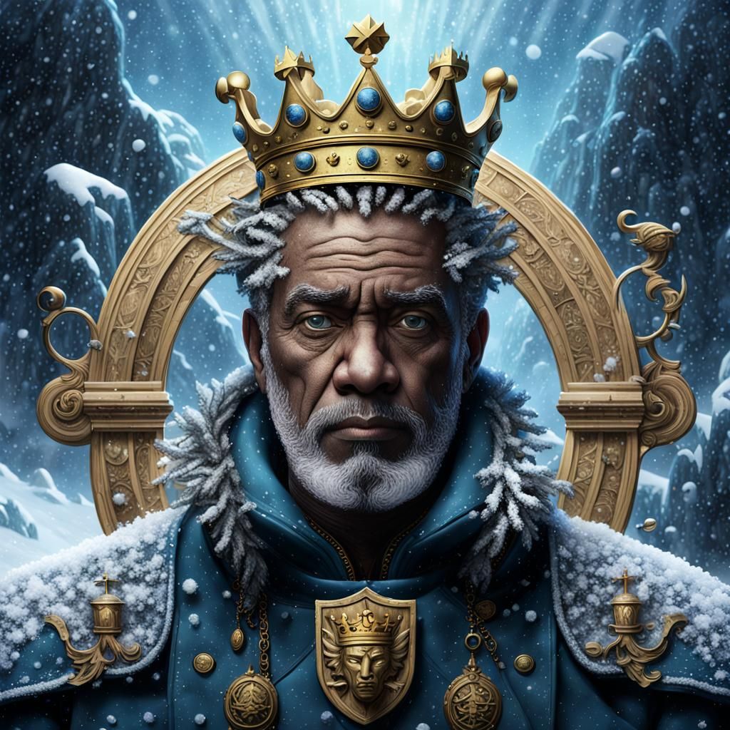 Ornate Coat of Arms with Neptune in Fantasy Style