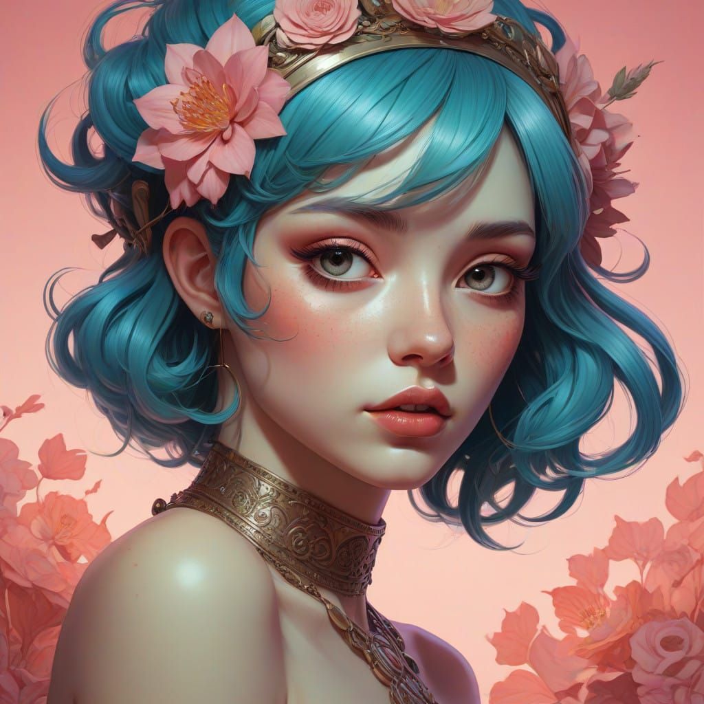 🥈blue haired cutie