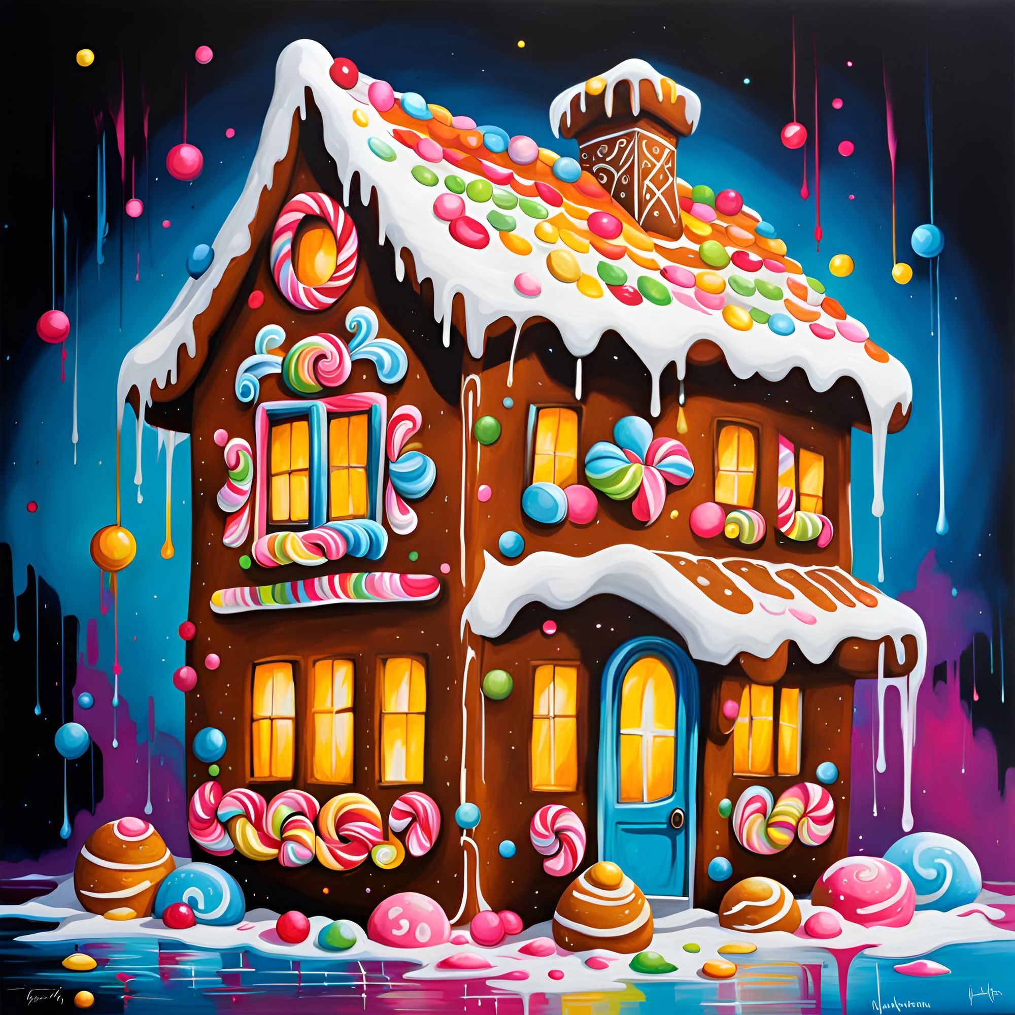 Gingerbread House AI Generated Artwork NightCafe Creator   NgW077URjqDLnwPZuQ5g  1  20jmb 4x 